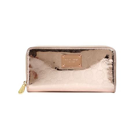 michael kors jet set wallet rose gold|michael kors large trifold wallet.